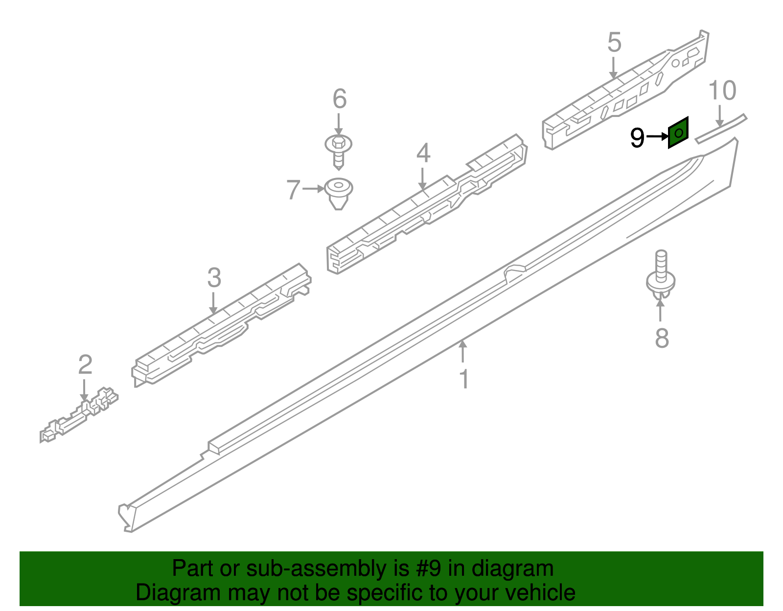 Rocker Molding Protector - BMW (51777489805)