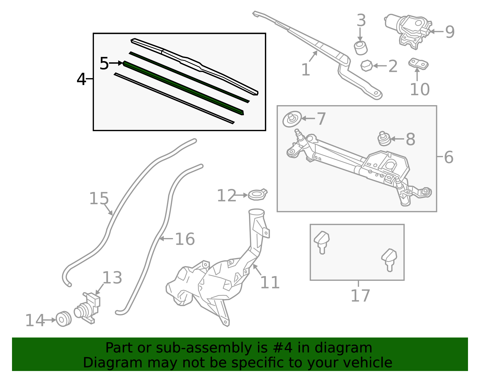 Genuine OEM Acura - Wiper Blade Part# 76630-TX4-A02 | Acura Parts