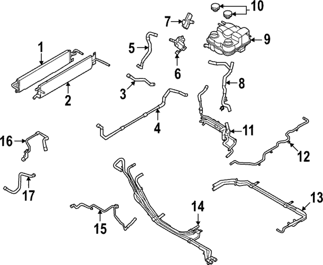LX6Z8260U - : Engine Coolant Hose for Ford: Maverick Image