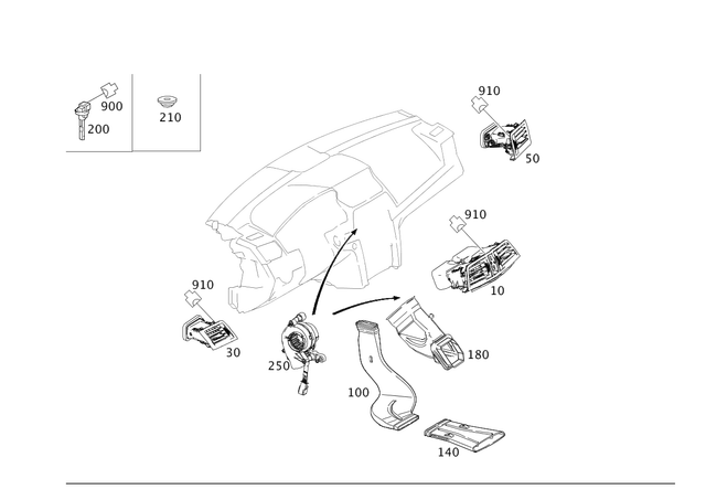 2048310000 - Heating and Ventilation: Air Duct for Mercedes-Benz Image image