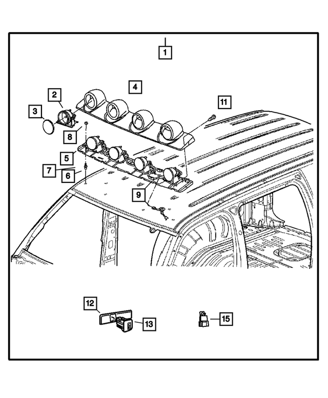 « 5HZ08RXFAI – Mopar Accessories - Component Parts : Support De Barre D`éclairage Couvercle, Export pour Mopar Image »