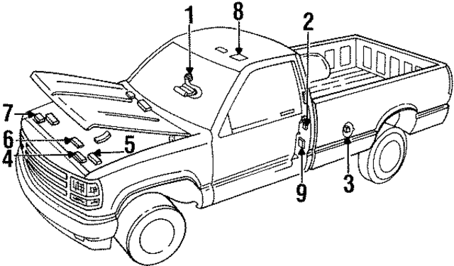 12550809 - : Vehicle Emission Control Information Label for GM Image
