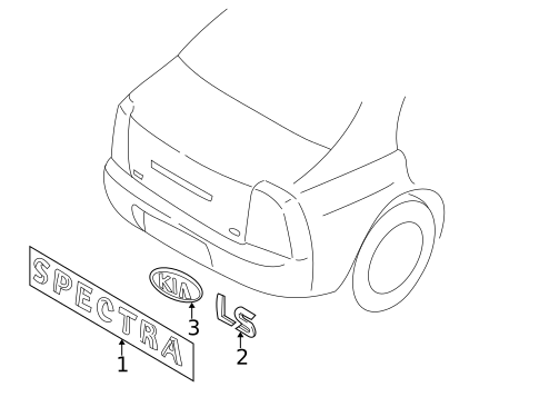 Exterior Trim - Trunk for 2003 Kia Spectra #0