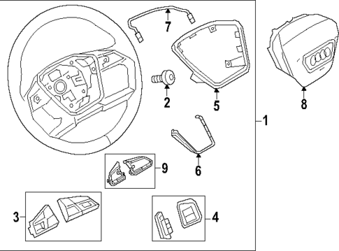 Steering Wheel & Trim for 2025 Audi Q8 e-tron Sportback #0