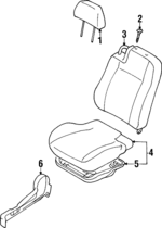 MR600360 - : Seat Back Assembly for Mitsubishi: Mirage Image