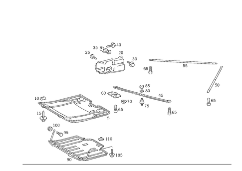Engine Compartment Panelling for 1997 Mercedes-Benz SL320 #0