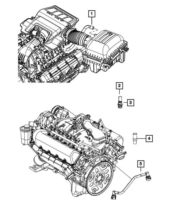 53032856AB - 4.7L Gas; Engine: Crankcase Vent To Intake Manifold Tube for Mopar Image image