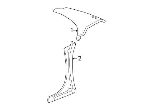 Interior Trim - Quarter Panels for 2001 Buick Century #0