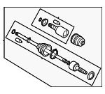 28321FN000 - Front Drive Axle: Axle Assembly for Subaru Image