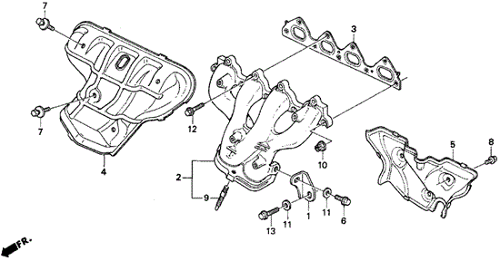Exhaust Manifold (VTEC) for 1995 Honda Civic del Sol #0