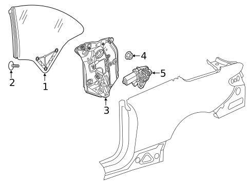 Quarter Window for 2020 Mercedes-Benz E450 #0