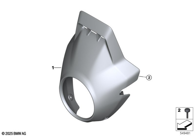 46635B64F39 - Design: Trim Panel Headlight Rallye - Nachtschwarz for BMW-Motorrad Image