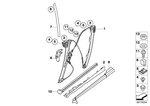 51377008629 - : Window Lifter Without Motor, Rear Left for BMW Image