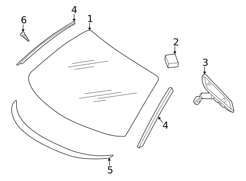 Glass - Lift Gate for 2002 Dodge Stratus #0