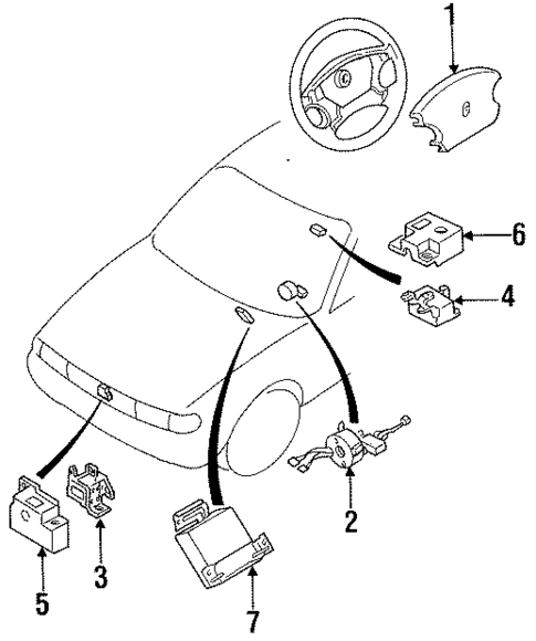 Air Bag Components for 1994 Nissan Sentra #0