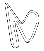 9A110221601 - Cooling System: Serpentine Belt for Porsche: 911, Boxster, Cayman Image