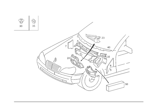 Engine Compartment Damping for 2003 Mercedes-Benz S55 AMG #0