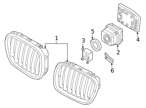 Grille & Components for 2016 BMW X5 #0