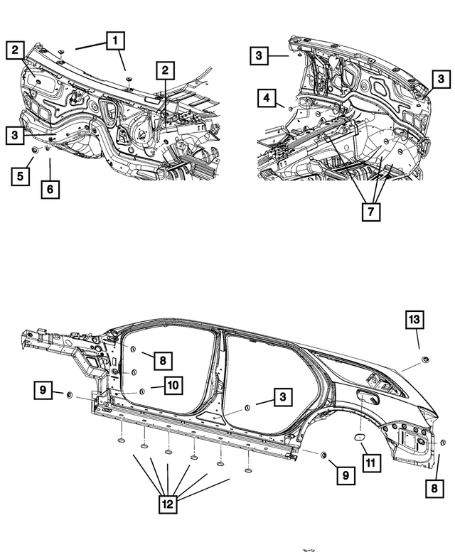 55276486AA - Body Sheet Metal Except Doors: Drain Plug for Mopar Image image