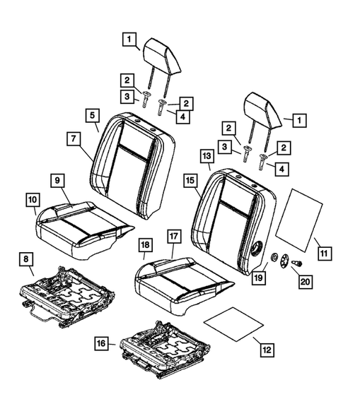Front Seats and Attaching Parts for 2007 Dodge Ram 1500 #6