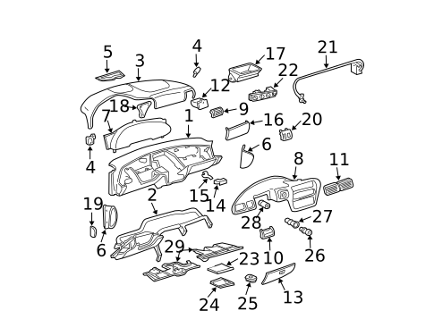 Instrument Panel for 2001 Chevrolet Cavalier #0