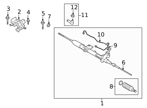 Steering Gear & Linkage for 2010 Mitsubishi Outlander #0