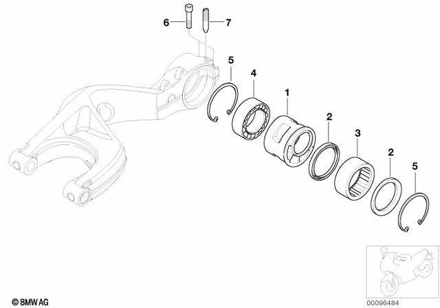 33177658566 - Rear Axle, Rear-Wheel Drive, Suspension: Eccentric -  for BMW-Motorrad Image