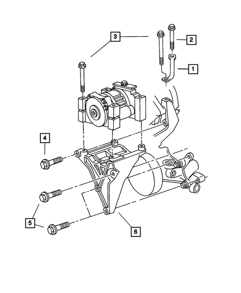 Air Conditioning Compressor Mounting for 2002 Dodge Ram 2500 #0