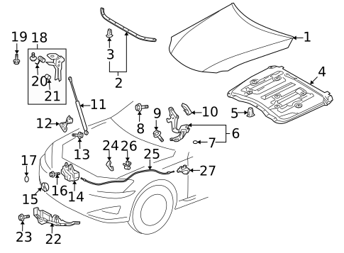 Hood & Components for 2009 Lexus IS F #0