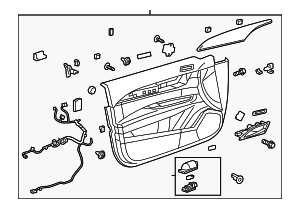 22995697 - : Part# 22995697 Caramel Tan Driver Side Front Door Trim for Cadillac: ATS Image