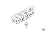 61319217316 - Vehicle Electrical System: Switch for Power Window, Alaska-Grau for BMW Image