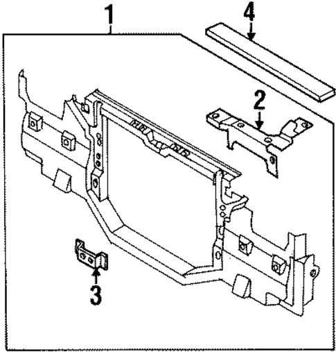 Radiator Support for 2001 Isuzu VehiCROSS #0