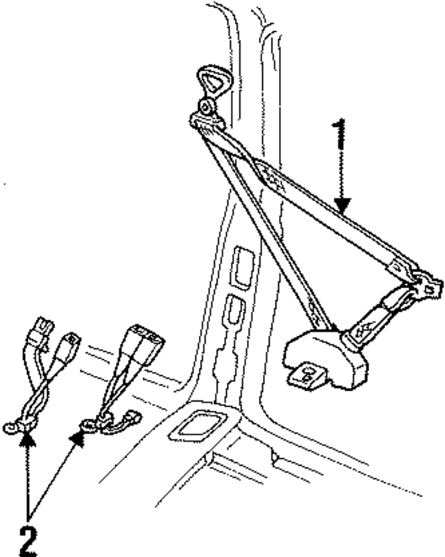 12544720 - Electrical: Belt &amp; Retractor for GM Image