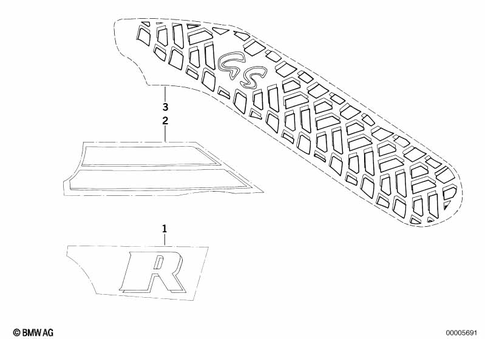 Stick-on Label for 1991 BMW-Motorrad R 100 GS #2