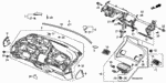 77108SNGJ00 - Interior/Bumper: INSULATOR, INSTRUMENT PANEL (UPPER) for Honda Image