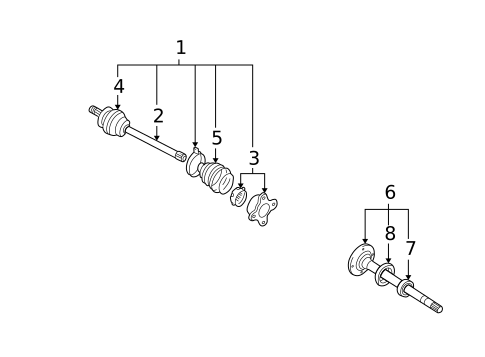 Drive Axles for 2004 Mitsubishi Montero #0