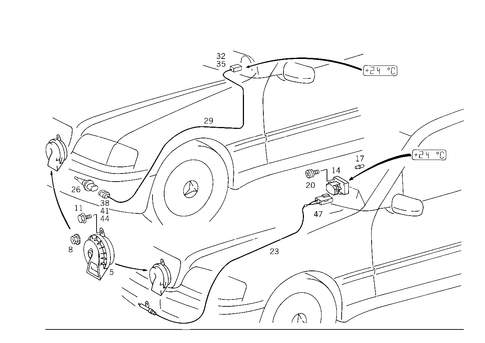 Horn and Outbord Temperature Feeler for 1996 Mercedes-Benz C220 #0
