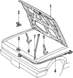 6510010W00 - : Hood for Nissan: 720 Image