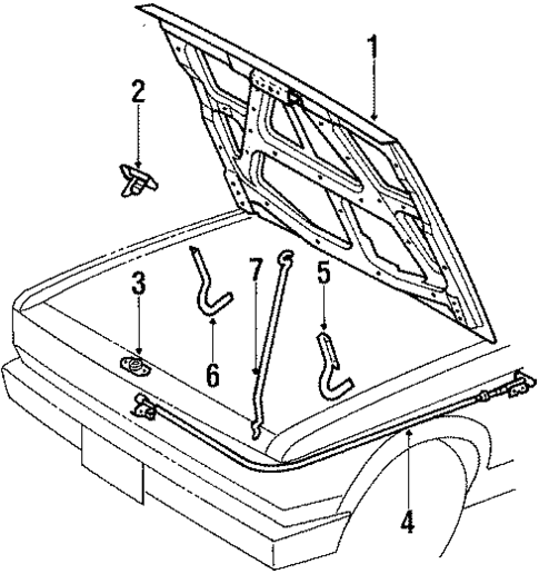 Hood & Components for 1986 Nissan 720 #0