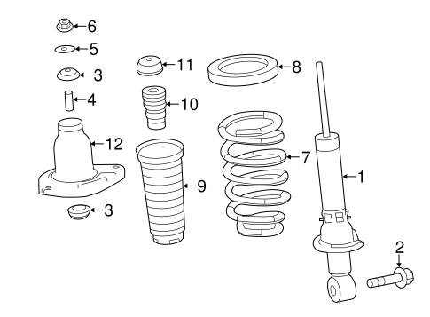 Shocks & Components for 2015 Acura MDX | OEM Parts Online