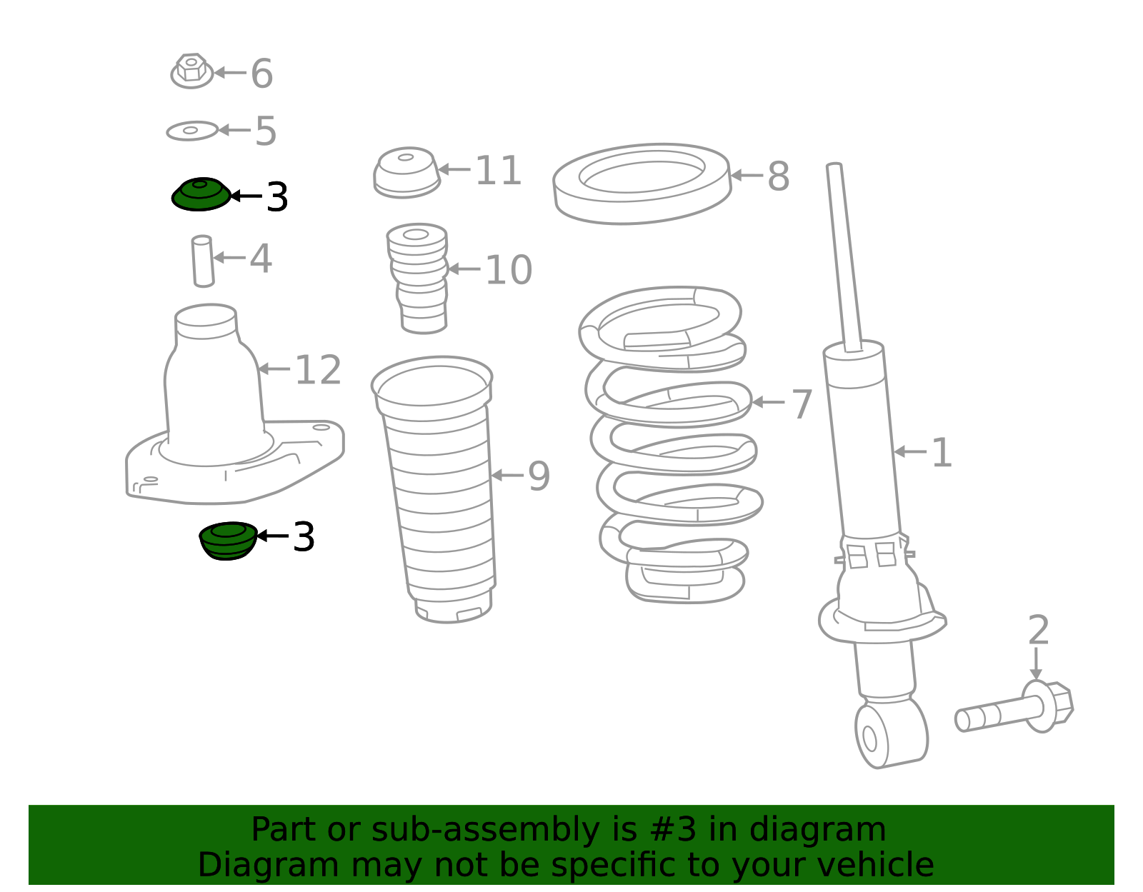 52631-TZ5-A51 - 2014-2020 Acura MDX - Rubber, Shock Absorber