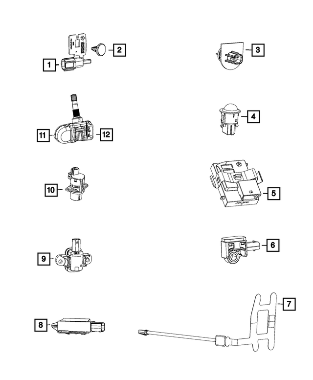 56038930AB - Electrical: Seat Belt Reminder Sensor for Mopar Image