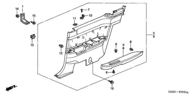 Side Lining for 2001 Acura CL #0