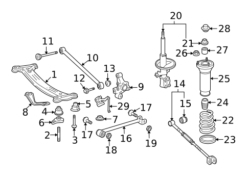 Rear Suspension for 2009 Toyota Avalon #0