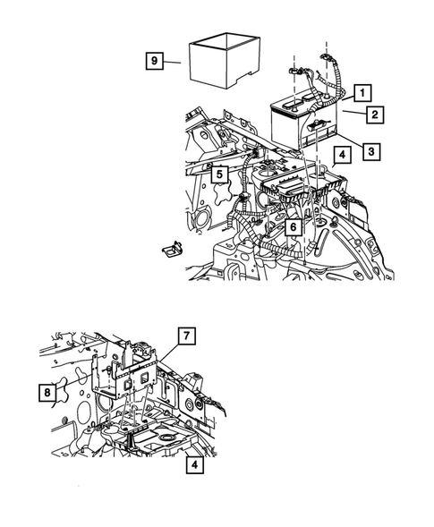 Battery, Battery Tray and Cables for 2010 Dodge Nitro #0