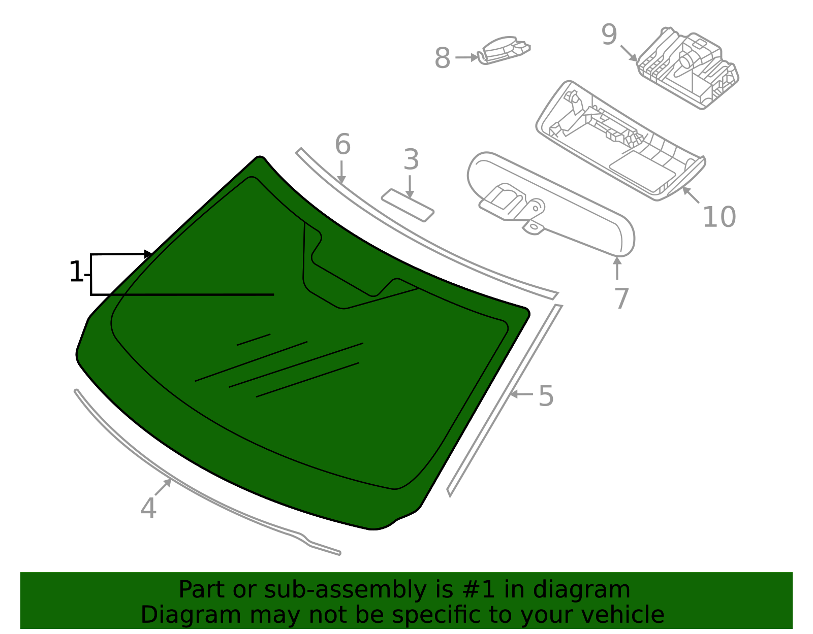 2022-2025 Mitsubishi Windshield 6102C293 | Mitsubishi Parts
