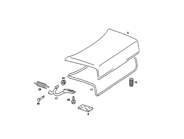 2017500275 - Trunk Lid: Trunk Lid for Mercedes-Benz Image image