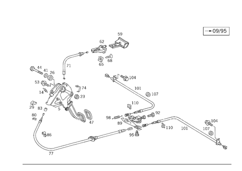 Foot Operated Parking Brake for 1993 Mercedes-Benz 600SL #2