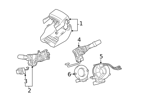Shroud, Switches & Levers for 2010 Lexus GS460 #0