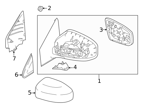 Outside Mirrors for 2012 Nissan Murano #1